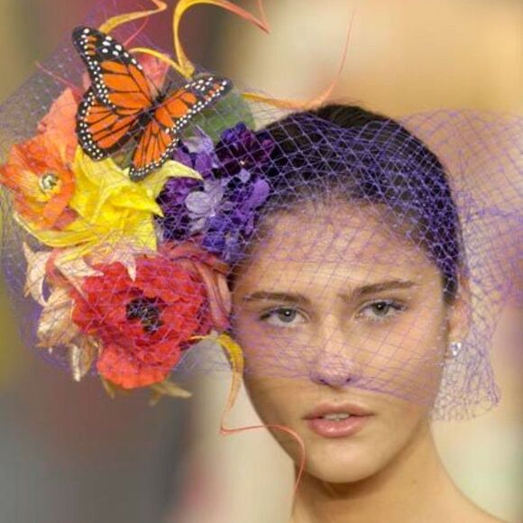 Ralph Lauren Resort 2009 Collection Purple Watercolor Floral Square Silk Scarf - Picture 3 of 16